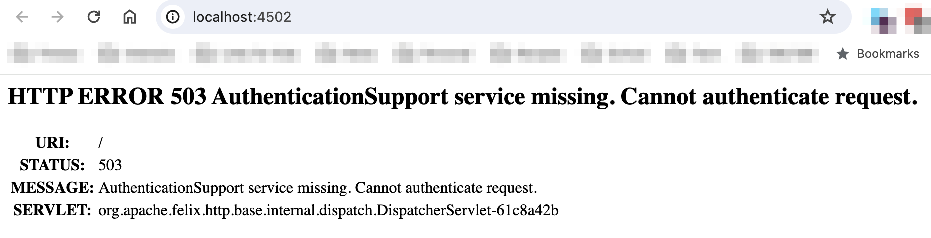 AEM LocalHost Error